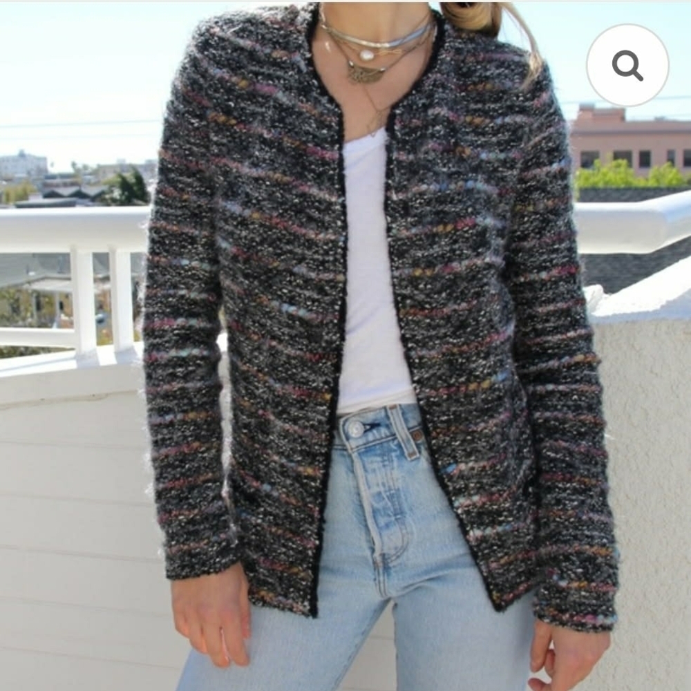 Isabel Marant MoMo Women's Multicolor Tweed Boucle Sweater